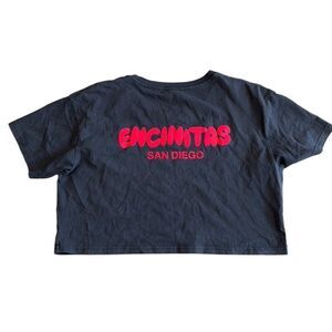 Ethos Encinitas California San Diego Cropped shirt Women’s Gray Large